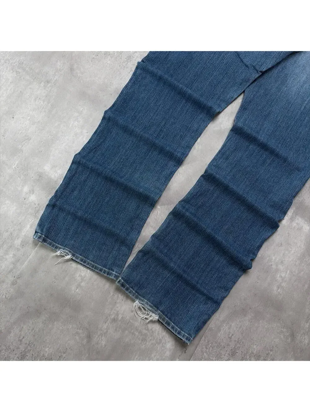 Y2K Blue True Religion Grunge Ricky Straight Distressed Skater Denim Jeans